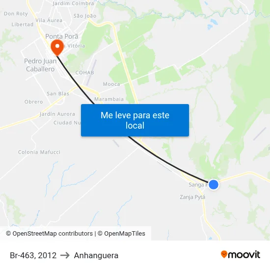 Br-463, 2012 to Anhanguera map