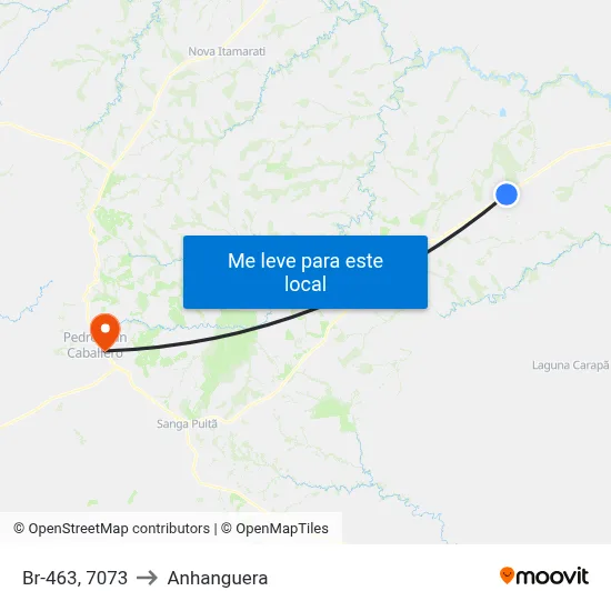 Br-463, 7073 to Anhanguera map