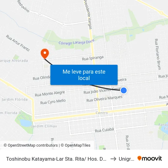 Toshinobu Katayama-Lar Sta. Rita/ Hos. Da Vida to Unigran map