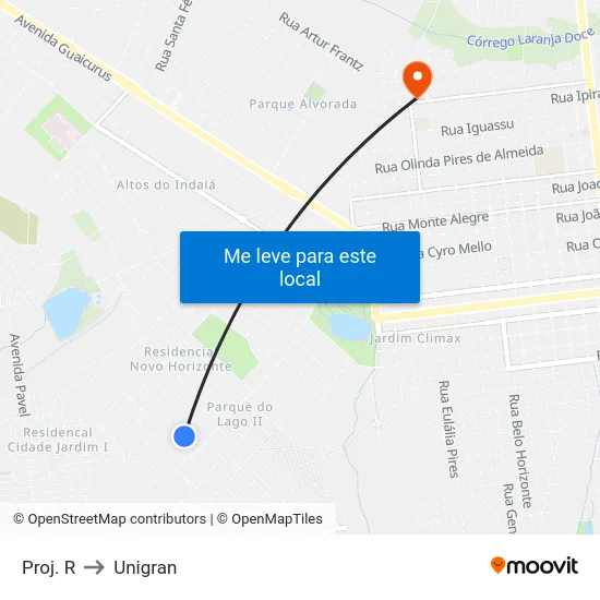 Proj. R to Unigran map