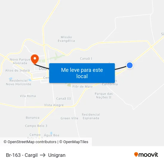 Br-163 - Cargil to Unigran map