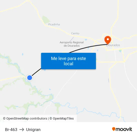 Br-463 to Unigran map