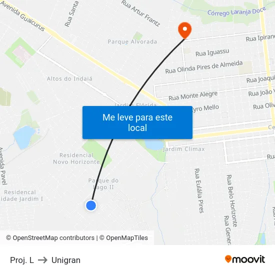 Proj. L to Unigran map