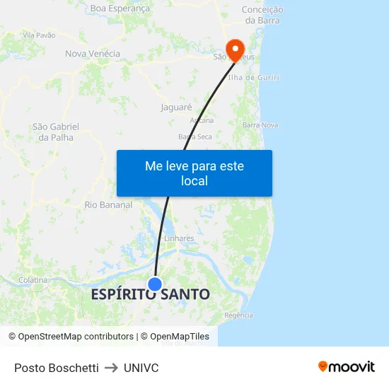 Posto Boschetti to UNIVC map