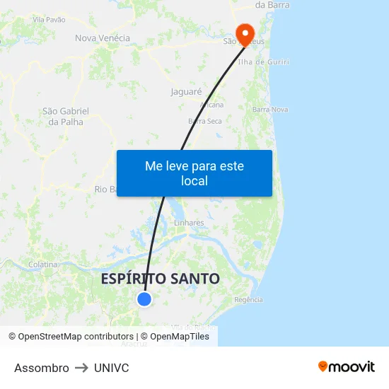 Assombro to UNIVC map