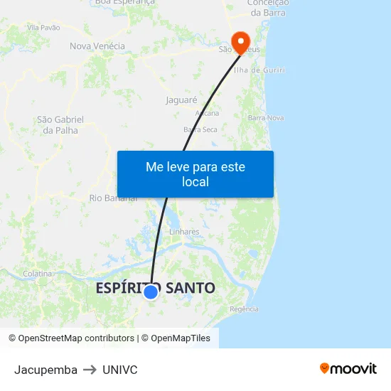 Jacupemba to UNIVC map