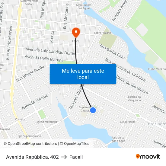Avenida República, 402 to Faceli map