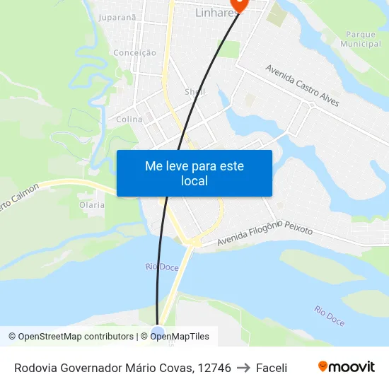 Rodovia Governador Mário Covas, 12746 to Faceli map