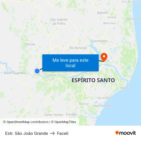 Estr. São João Grande to Faceli map