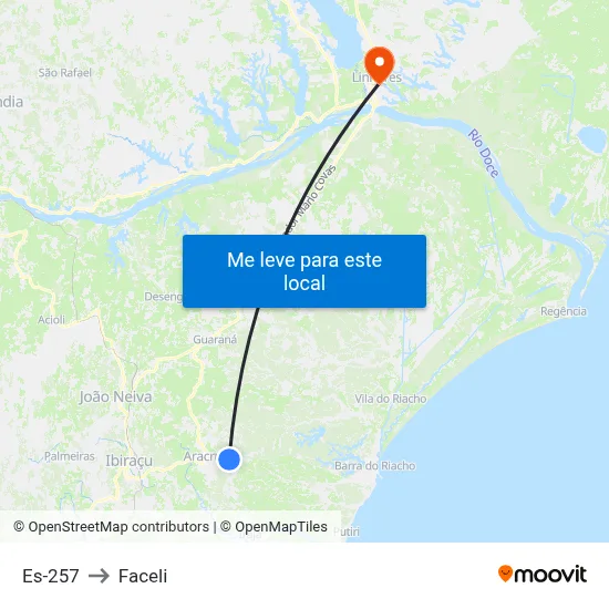 Es-257 to Faceli map