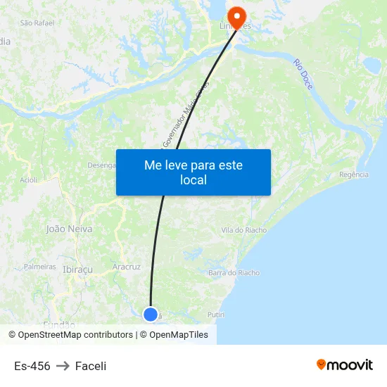 Es-456 to Faceli map