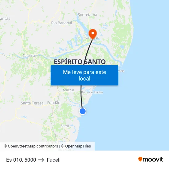 Es-010, 5000 to Faceli map