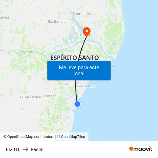 Es-010 to Faceli map