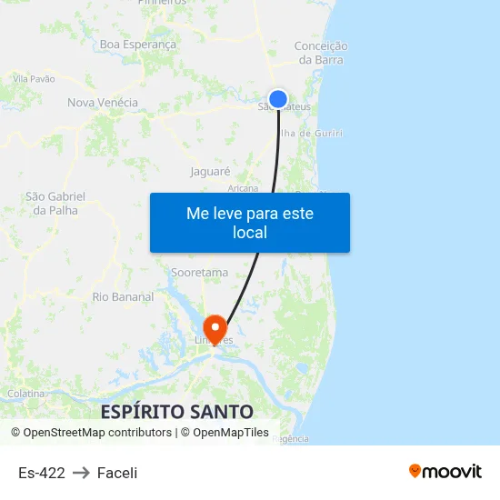 Es-422 to Faceli map