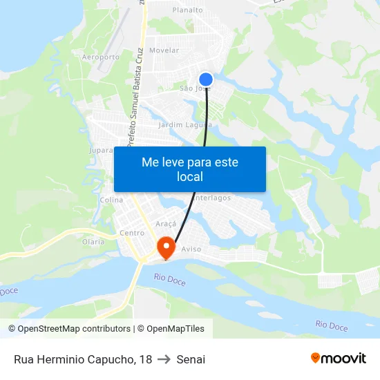 Rua Herminio Capucho, 18 to Senai map