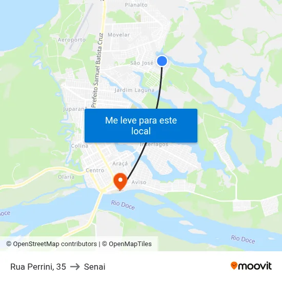 Rua Perrini, 35 to Senai map
