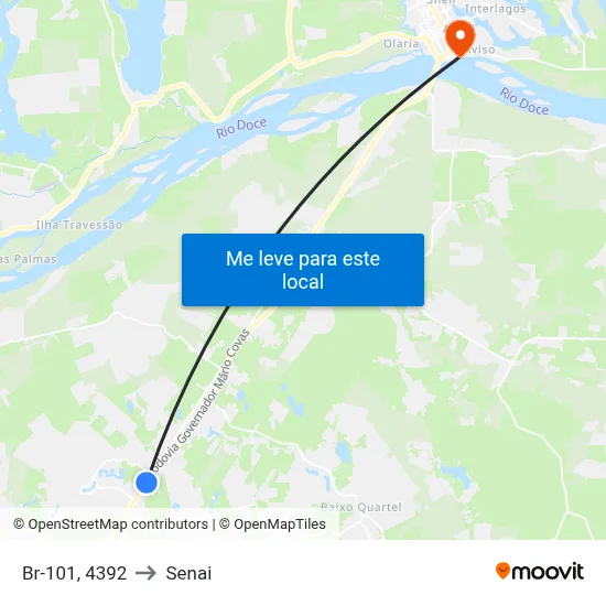 Br-101, 4392 to Senai map