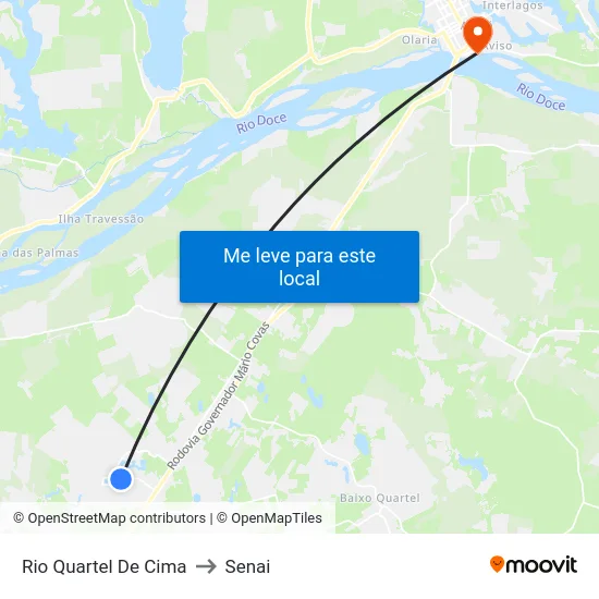 Rio Quartel De Cima to Senai map