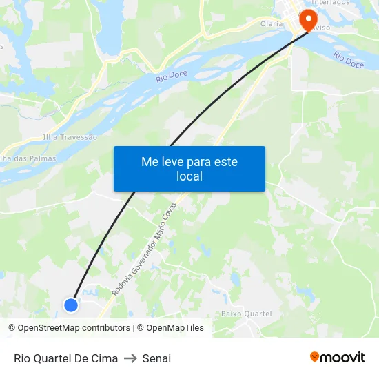 Rio Quartel De Cima to Senai map
