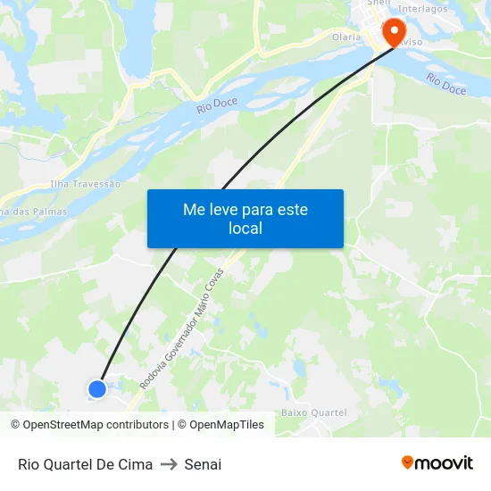 Rio Quartel De Cima to Senai map