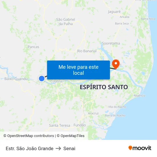 Estr. São João Grande to Senai map