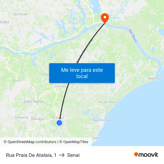 Rua Praia De Atalaia, 1 to Senai map