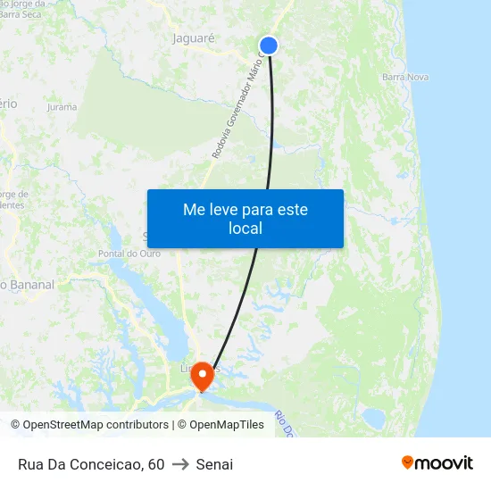 Rua Da Conceicao, 60 to Senai map