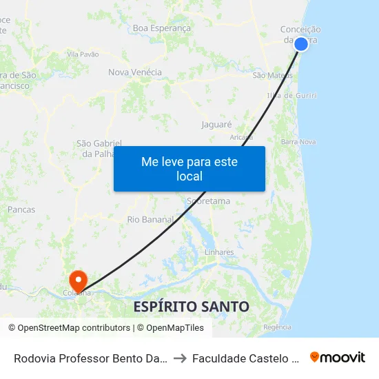 Rodovia Professor Bento Daher, 268 to Faculdade Castelo Branco map