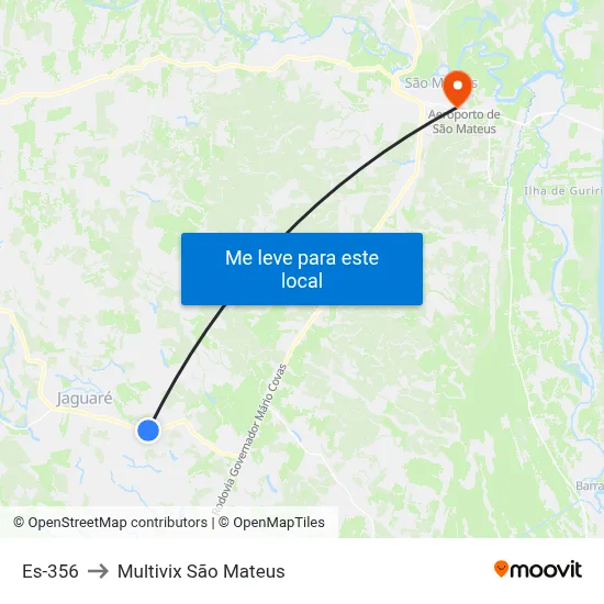 Es-356 to Multivix São Mateus map