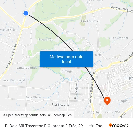 R. Dois Mil Trezentos E Quarenta E Três, 29-213 -  Corema to Facvest map