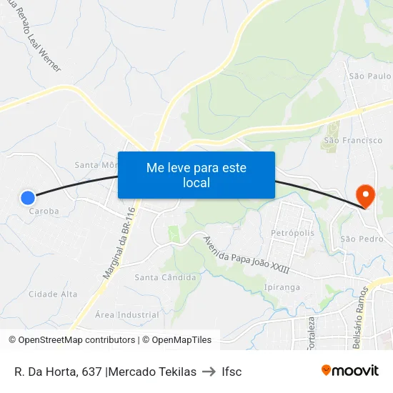 R. Da Horta, 637 |Mercado Tekilas to Ifsc map