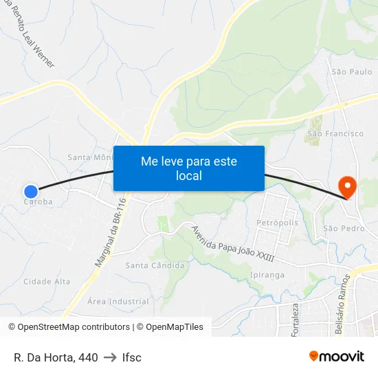 R. Da Horta, 440 to Ifsc map