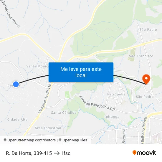 R. Da Horta, 339-415 to Ifsc map