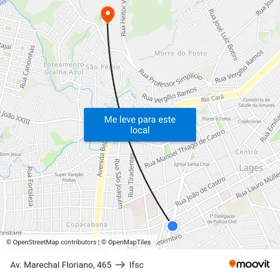 Av. Marechal Floriano, 465 to Ifsc map