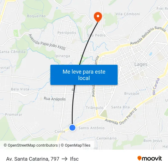Av. Santa Catarina, 797 to Ifsc map