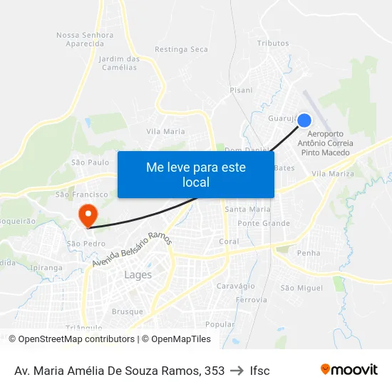 Av. Maria Amélia De Souza Ramos, 353 to Ifsc map