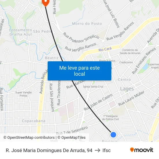 R. José Maria Domingues De Arruda, 94 to Ifsc map