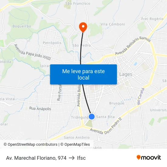 Av. Marechal Floriano, 974 to Ifsc map