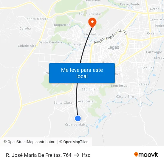 R.  José Maria De Freitas, 764 to Ifsc map