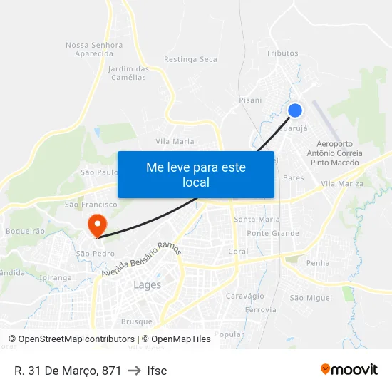 R. 31 De Março, 871 to Ifsc map