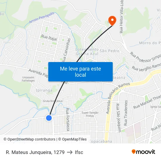 R. Mateus Junqueira, 1279 to Ifsc map