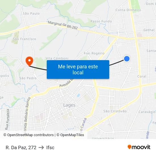 R. Da Paz, 272 to Ifsc map