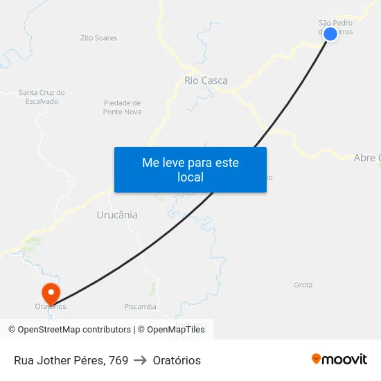 Rua Jother Péres, 769 to Oratórios map