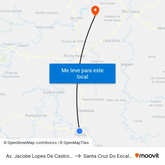 Av. Jacobe Lopes De Castro, 2004 to Santa Cruz Do Escalvado map