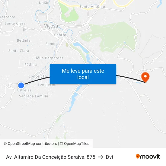 Av. Altamiro Da Conceição Saraiva, 875 to Dvt map