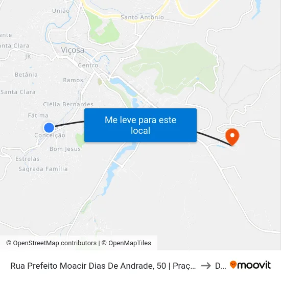Rua Prefeito Moacir Dias De Andrade, 50 | Praça Santana to Dvt map