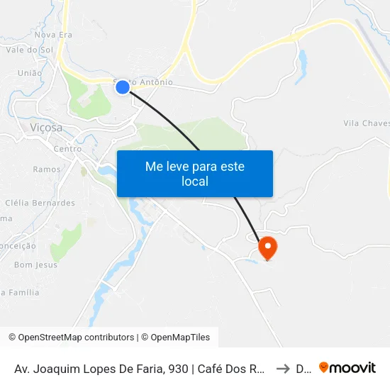 Av. Joaquim Lopes De Faria, 930 | Café Dos Reis to Dvt map