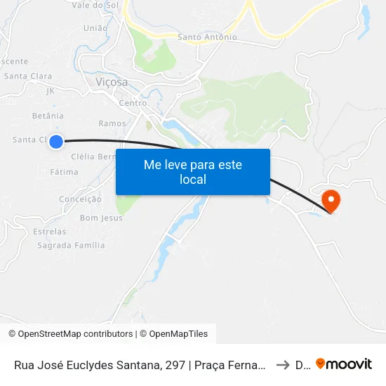 Rua José Euclydes Santana, 297 | Praça Fernando Vidigal to Dvt map