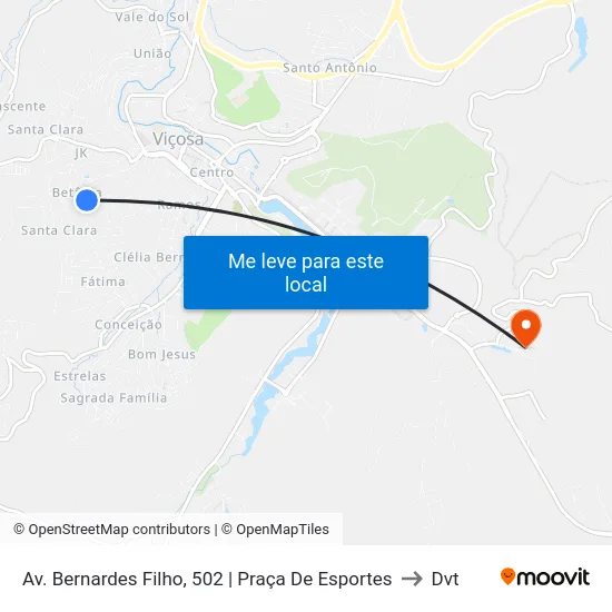 Av. Bernardes Filho, 502 | Praça De Esportes to Dvt map
