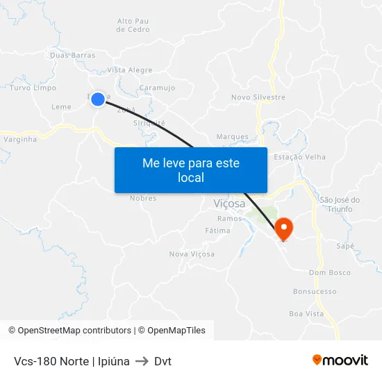 Vcs-180 Norte | Ipiúna to Dvt map